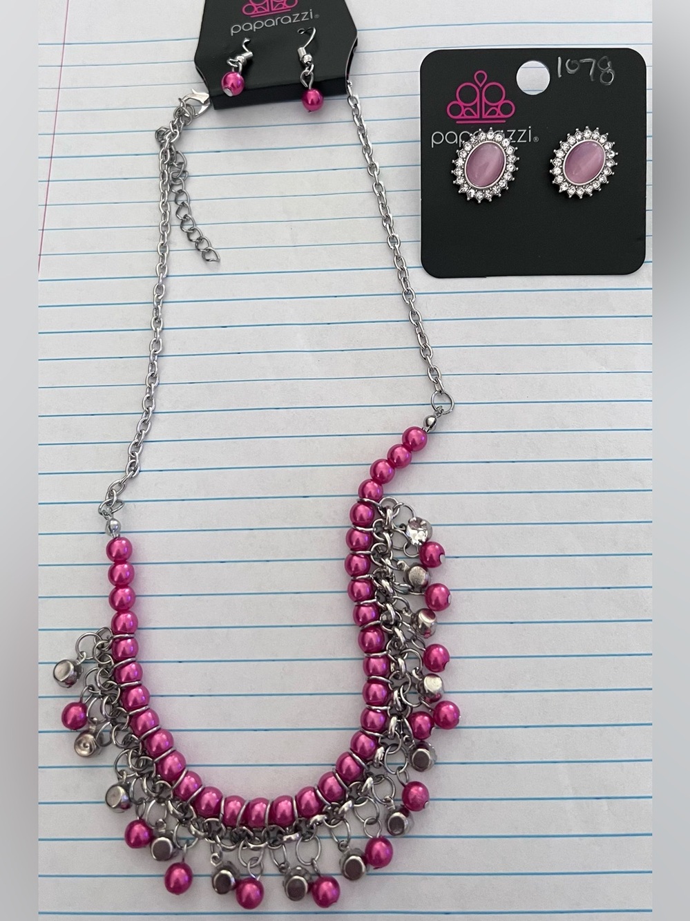 Paparazzi A Touch of Classy Pink Necklace Set